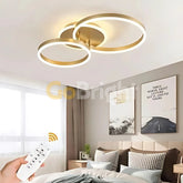 Lustra LED 120W cu Telecomanda Azele 3 Tipuri de Lumini Auriu